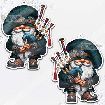 Lockhart Tartan Bagpiper Gnome Christmas Ornament - Tartan Vibes Clothing