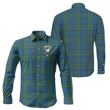 Lockhart Tartan Long Sleeve Button Up Shirt with Family Crest