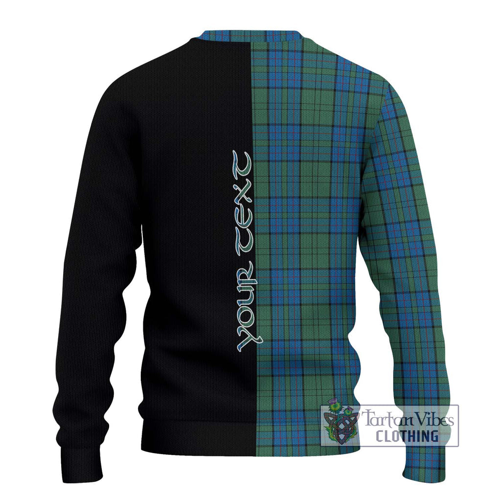 Lockhart Tartan Ugly Sweater with Family Crest and Half Of Me Style - Tartan Vibes Clothing