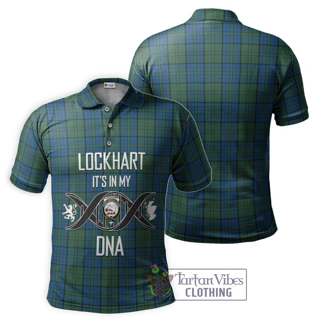 Lockhart Tartan Polo Shirt with Family Crest DNA In Me Style - Tartan Vibes Clothing