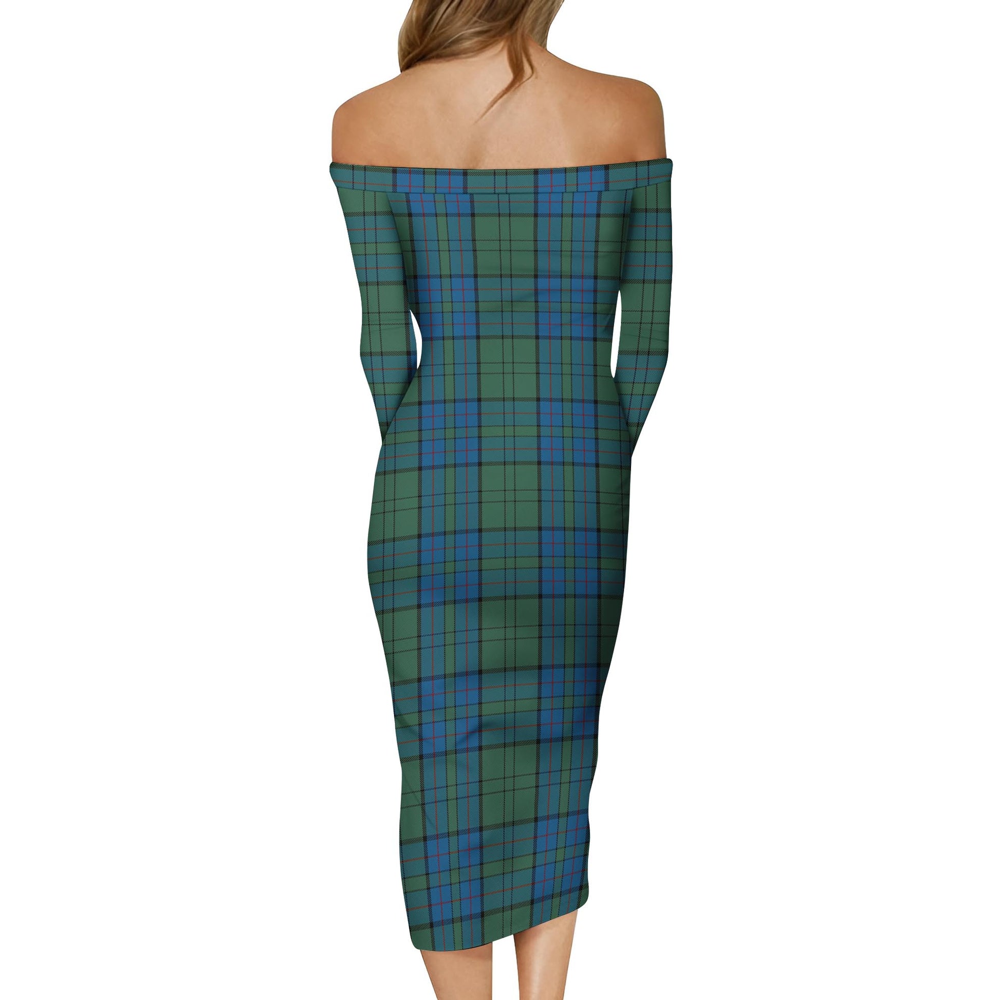 Lockhart Tartan Off Shoulder Lady Dress - Tartan Vibes Clothing