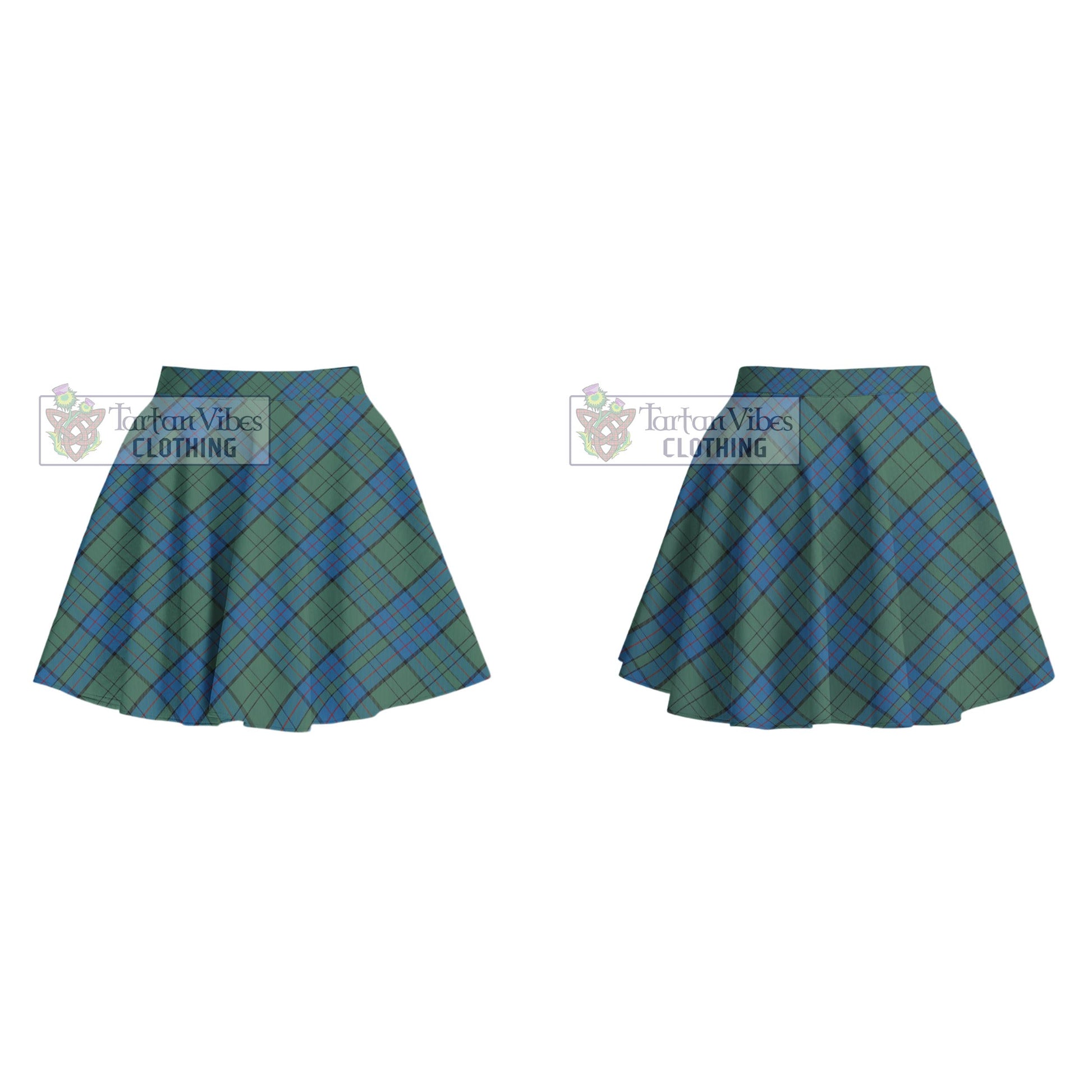 Lockhart Tartan Women's Plated Mini Skirt Cross Style - Tartan Vibes Clothing