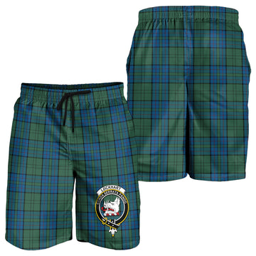 Lockhart Tartan Mens Shorts with Family Crest - Tartan Vibes Clothing