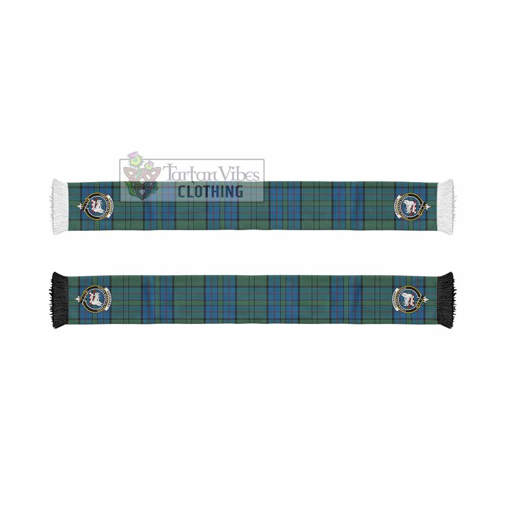 Lockhart Tartan Ruffneck Scarf with Family Crest - Tartan Vibes Clothing