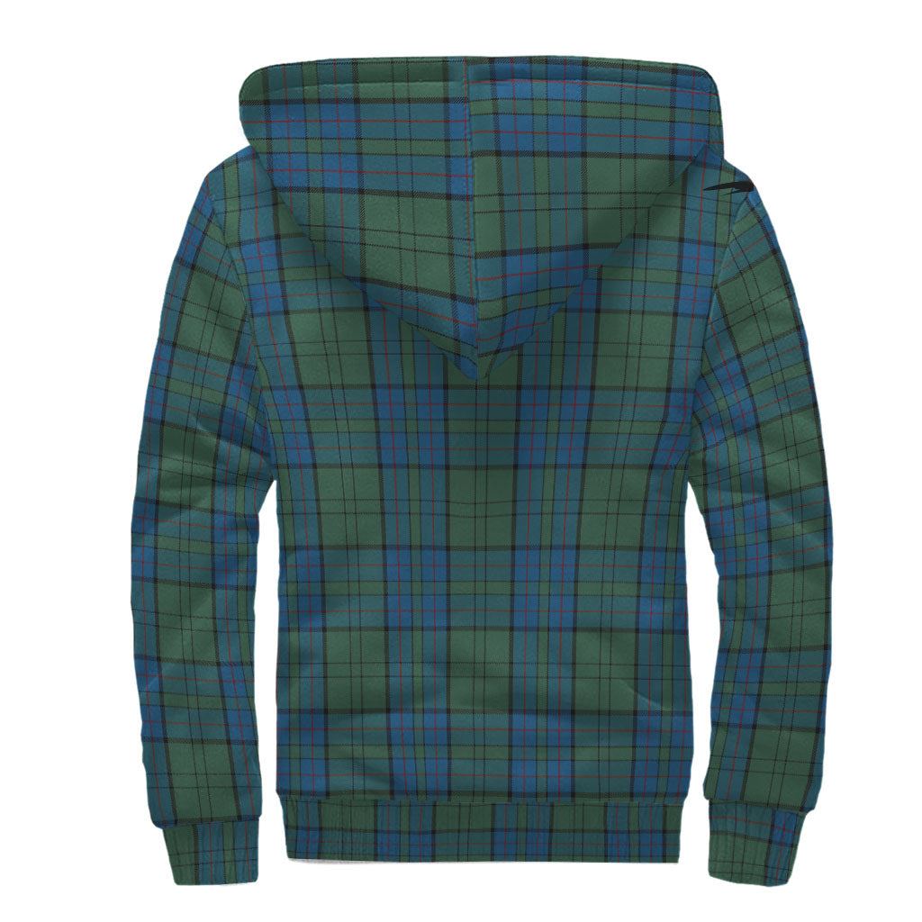 Lockhart Tartan Sherpa Hoodie with Family Crest - Tartan Vibes Clothing