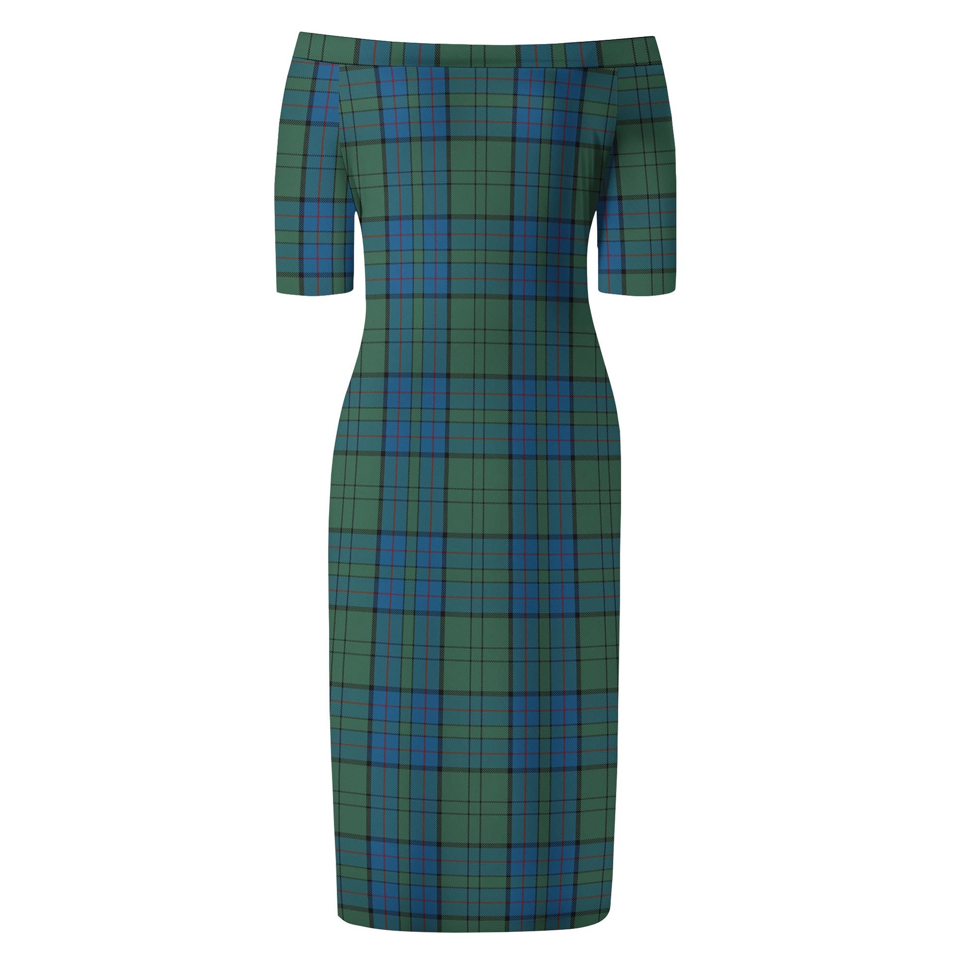 Lockhart Tartan Off Shoulder Lady Dress - Tartan Vibes Clothing