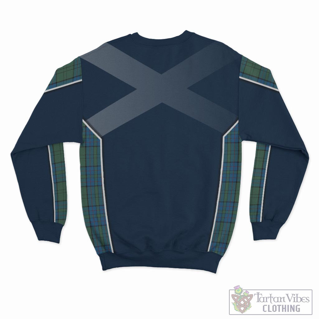 Tartan Vibes Clothing Lockhart Tartan Sweatshirt with Family Crest and Scottish Thistle Vibes Sport Style