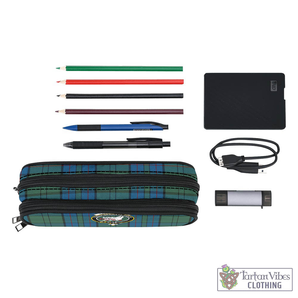 Tartan Vibes Clothing Lockhart Tartan Pen and Pencil Case with Family Crest