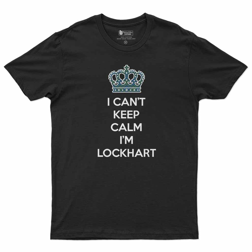 Lockhart Can't Keep Calm Men's T-Shirt Black - Tartan Vibes Clothing