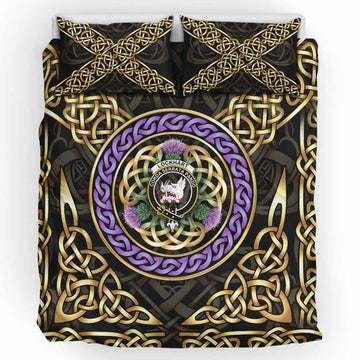 Lockhart Clan Crest Bedding Set Celtic Scottish Thistle
