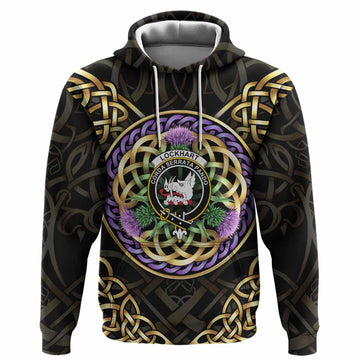 Lockhart Clan Crest Hoodie Celtic Scottish Thistle
