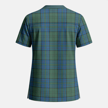 Lockhart Crest Tartan Scrub Top - Tartan Vibes Clothing