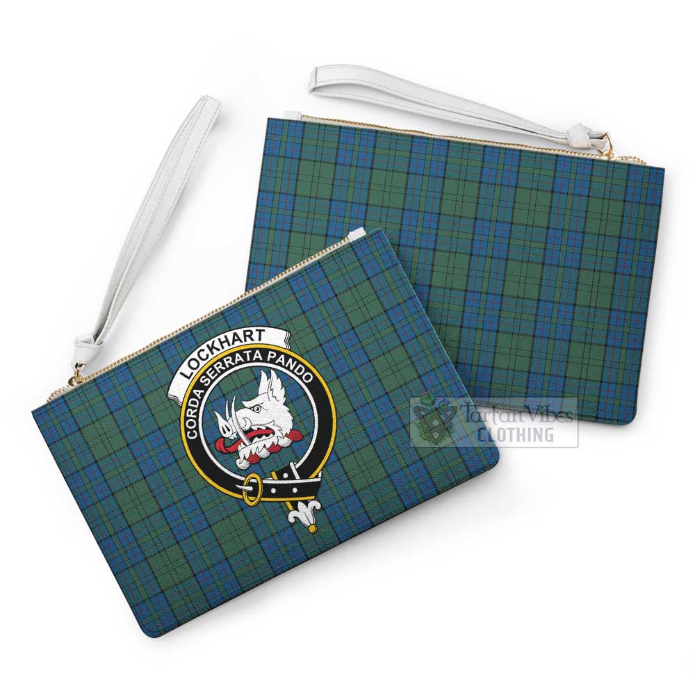 Tartan Vibes Clothing Lockhart Family Crest Tartan Clutch Bag