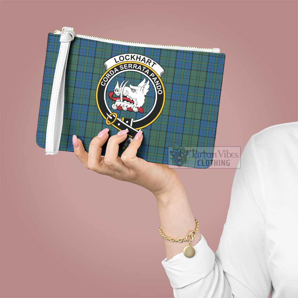 Tartan Vibes Clothing Lockhart Family Crest Tartan Clutch Bag