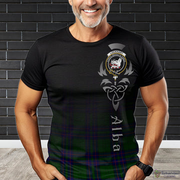 Lockhart Modern Tartan T-Shirt Featuring Alba Gu Brath Family Crest Celtic Inspired