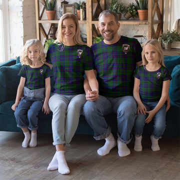 Lockhart Modern Tartan T-Shirt with Family Crest