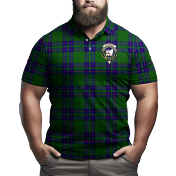 Lockhart Modern Tartan Men's Polo Shirt with Family Crest