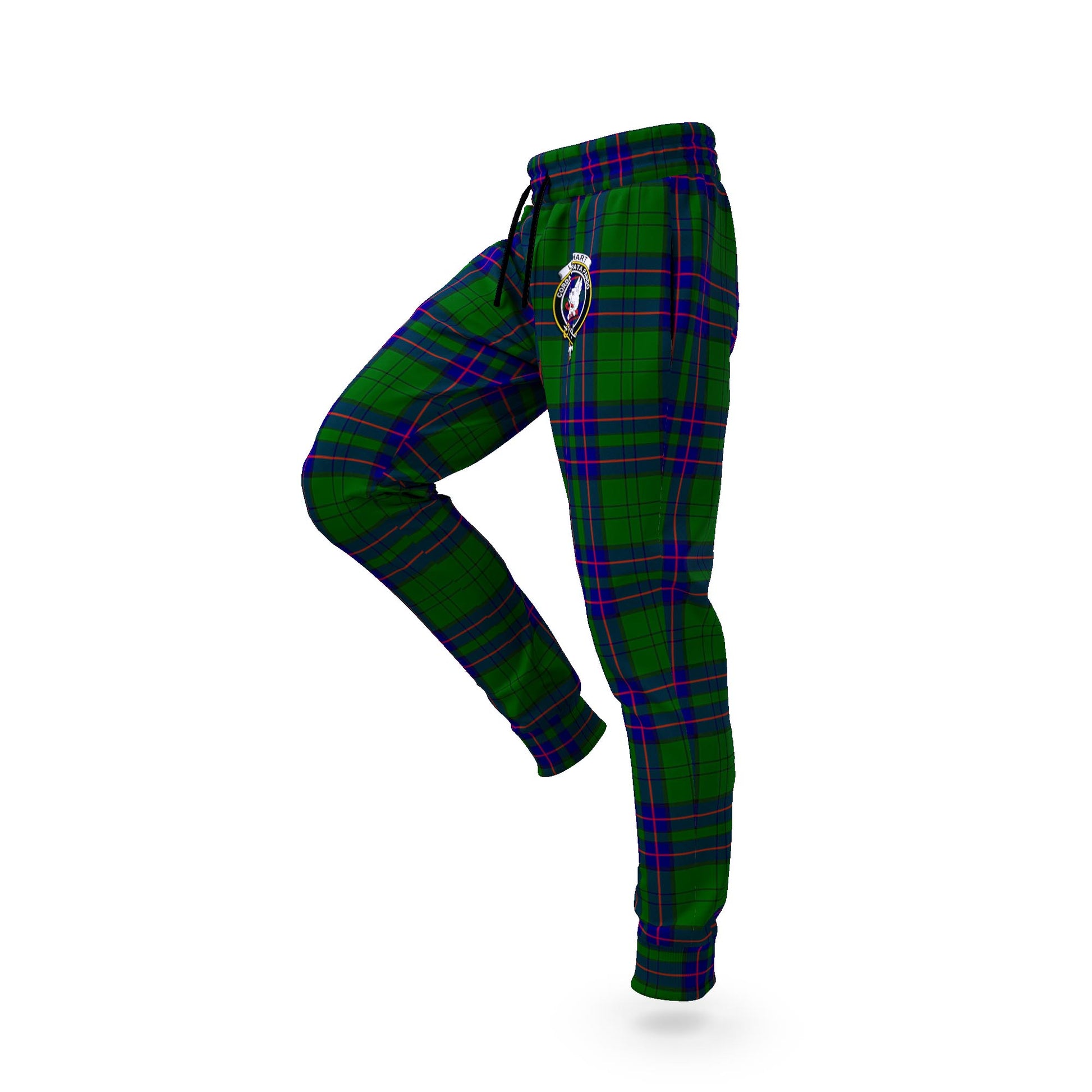 Lockhart Modern Tartan Joggers Pants with Family Crest S - Tartanvibesclothing