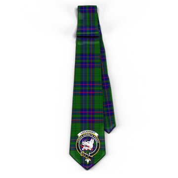 Lockhart Modern Tartan Classic Necktie with Family Crest