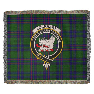 Lockhart Modern Tartan Woven Blanket with Family Crest