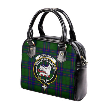 Lockhart Modern Tartan Shoulder Handbags with Family Crest