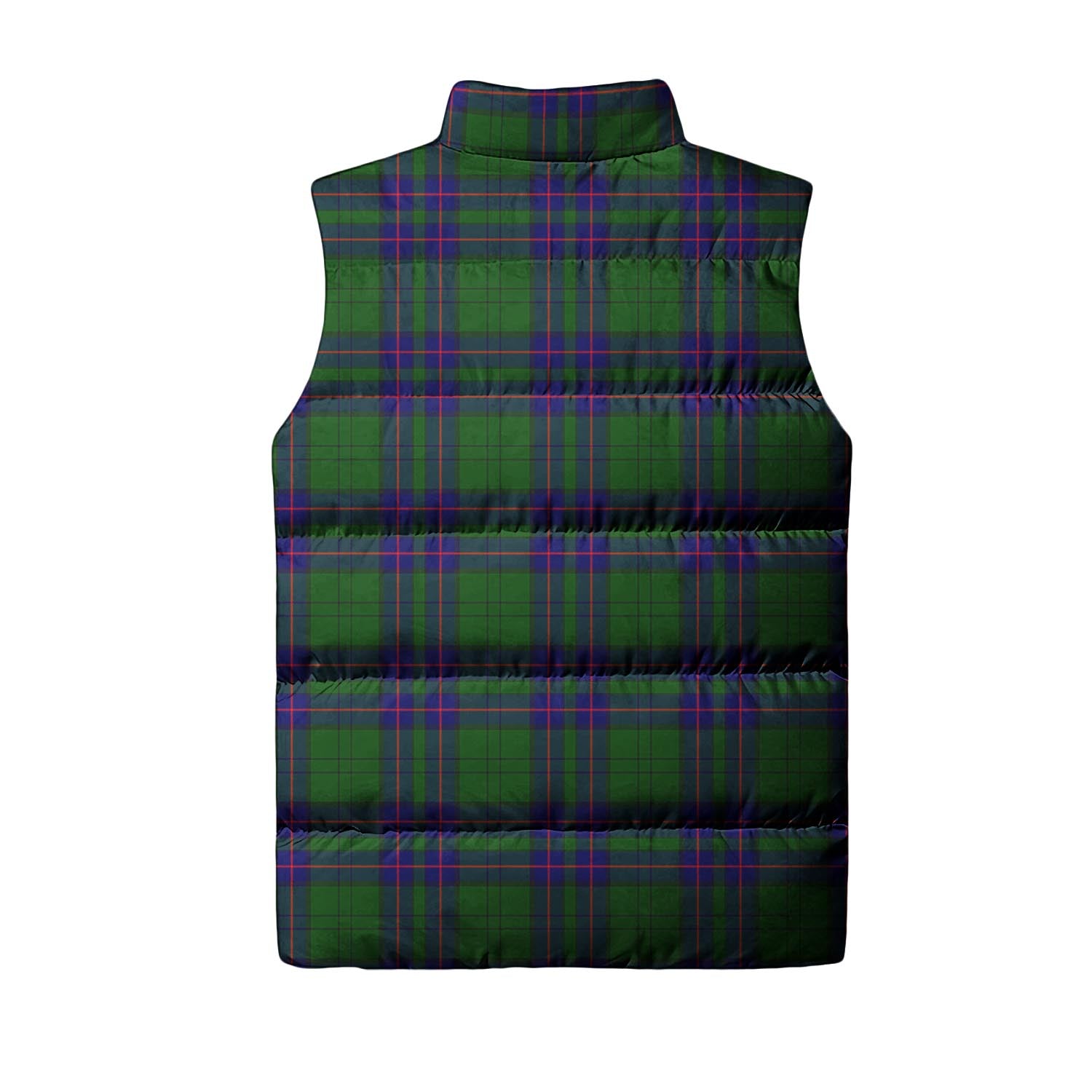 Lockhart Modern Tartan Sleeveless Puffer Jacket with Family Crest - Tartanvibesclothing