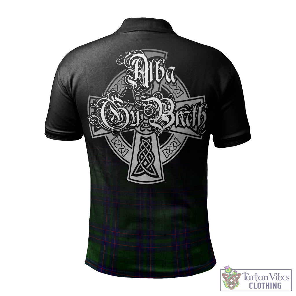 Tartan Vibes Clothing Lockhart Modern Tartan Polo Shirt Featuring Alba Gu Brath Family Crest Celtic Inspired