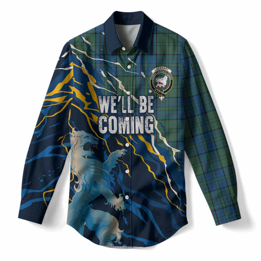 Lockhart Scotland Tartan Women Casual Shirt WC2026 Football - We'll Be Coming