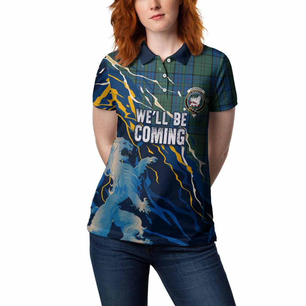 Lockhart Scotland Tartan Women Polo Shirt WC2026 Football - We'll Be Coming
