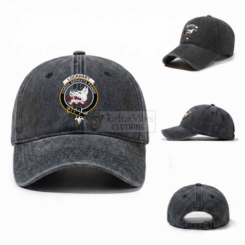 Lockhart Scottish Clan Crest Washed Baseball Cap