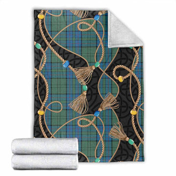 Lockhart Scottish Tartan Twisted Ropes Stylized Blanket X-Large 59 x 79 inches 150 x 200 cm - Tartan Vibes Clothing