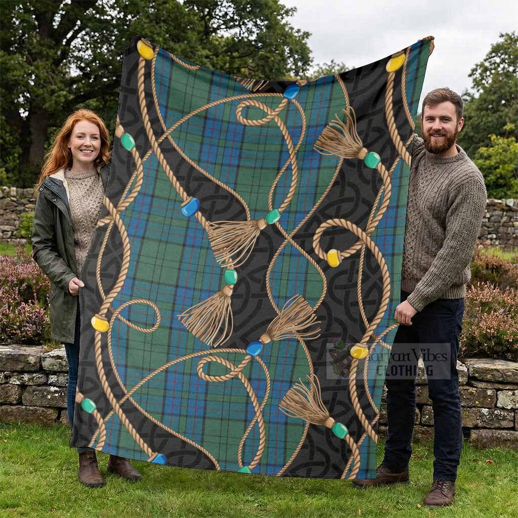 Lockhart Scottish Tartan Twisted Ropes Stylized Blanket - Tartan Vibes Clothing