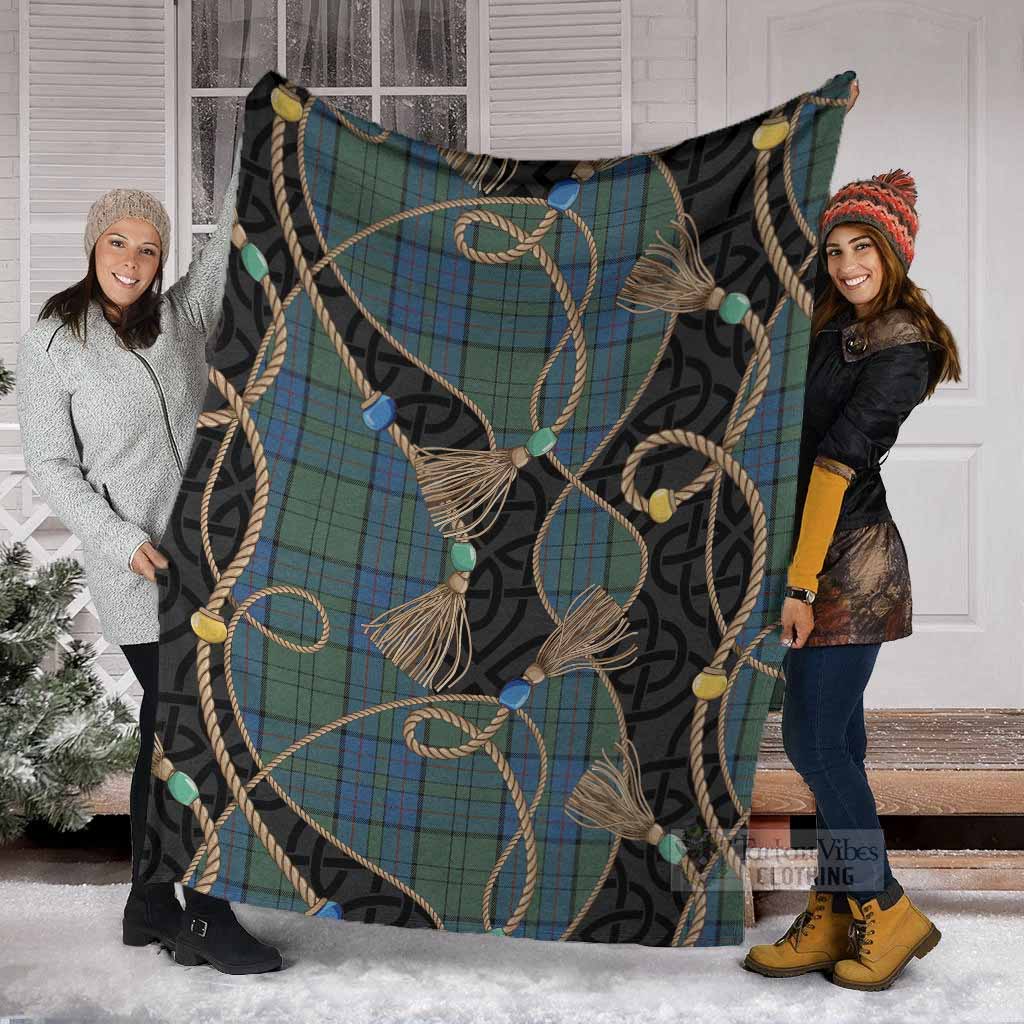 Lockhart Scottish Tartan Twisted Ropes Stylized Blanket - Tartan Vibes Clothing