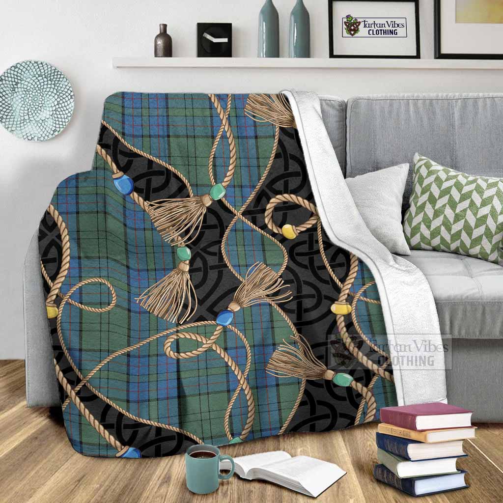Lockhart Scottish Tartan Twisted Ropes Stylized Blanket - Tartan Vibes Clothing
