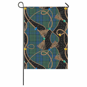 Lockhart Scottish Tartan Twisted Ropes Stylized Garden Flag 59 × 35 in (150 × 89 cm) - Tartan Vibes Clothing
