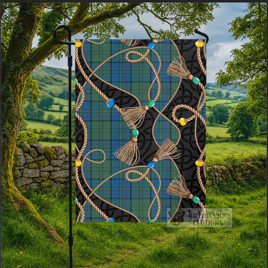 Lockhart Scottish Tartan Twisted Ropes Stylized Garden Flag - Tartan Vibes Clothing