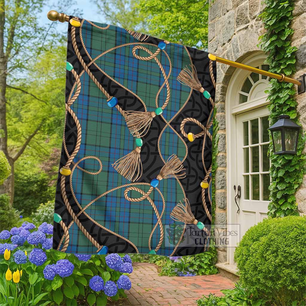Lockhart Scottish Tartan Twisted Ropes Stylized Garden Flag - Tartan Vibes Clothing