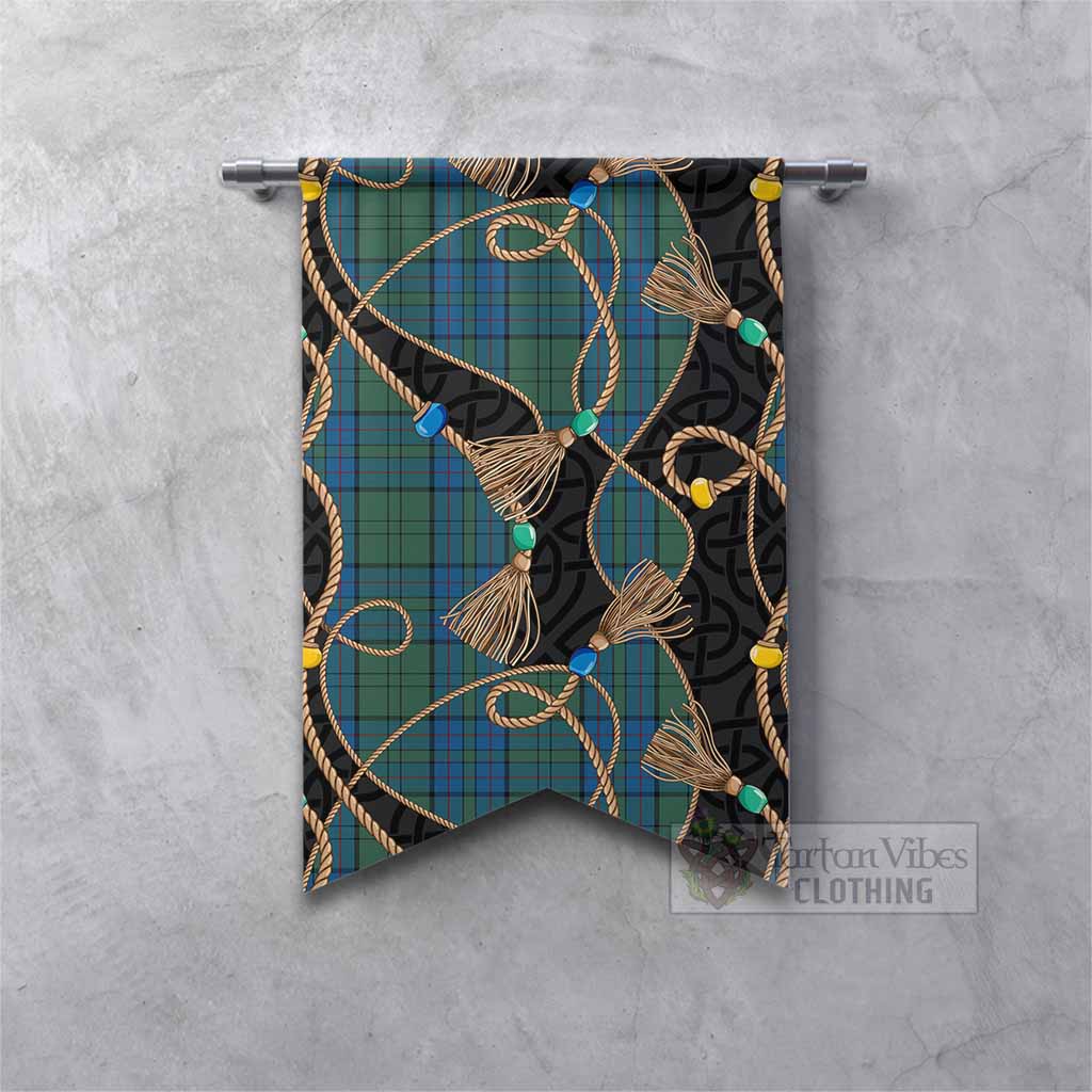 Lockhart Scottish Tartan Twisted Ropes Stylized Gonfalon Fishtail - Tartan Vibes Clothing