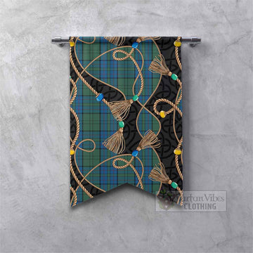 Lockhart Scottish Tartan Twisted Ropes Stylized Gonfalon Fishtail - Tartan Vibes Clothing