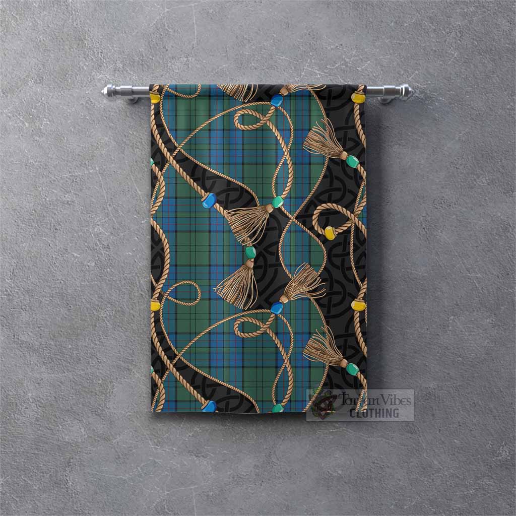 Lockhart Scottish Tartan Twisted Ropes Stylized Gonfalon Rectangle - Tartan Vibes Clothing