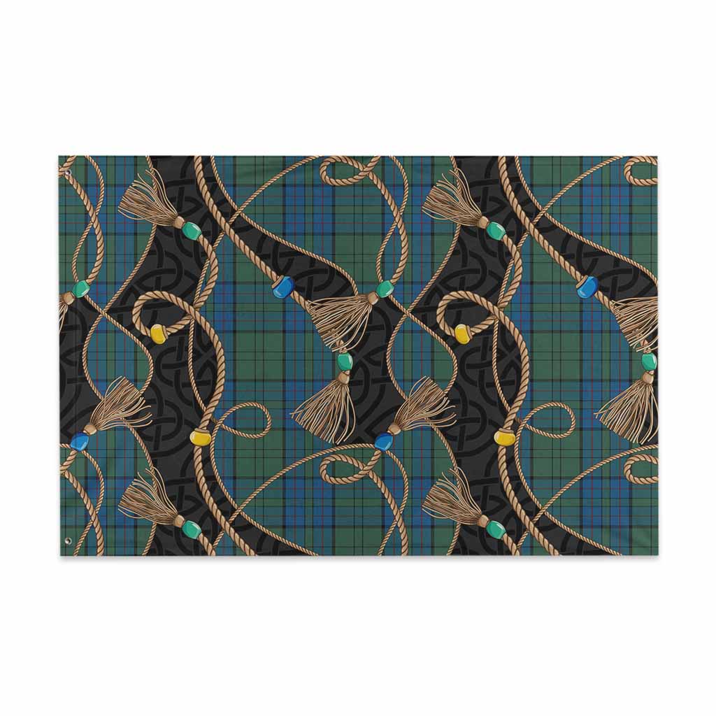 Lockhart Scottish Tartan Twisted Ropes Stylized House Flag 48*72 inch (120*180 cm) - Tartan Vibes Clothing