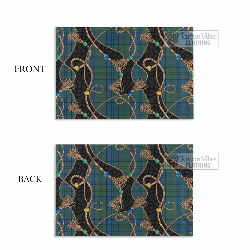 Lockhart Scottish Tartan Twisted Ropes Stylized House Flag - Tartan Vibes Clothing