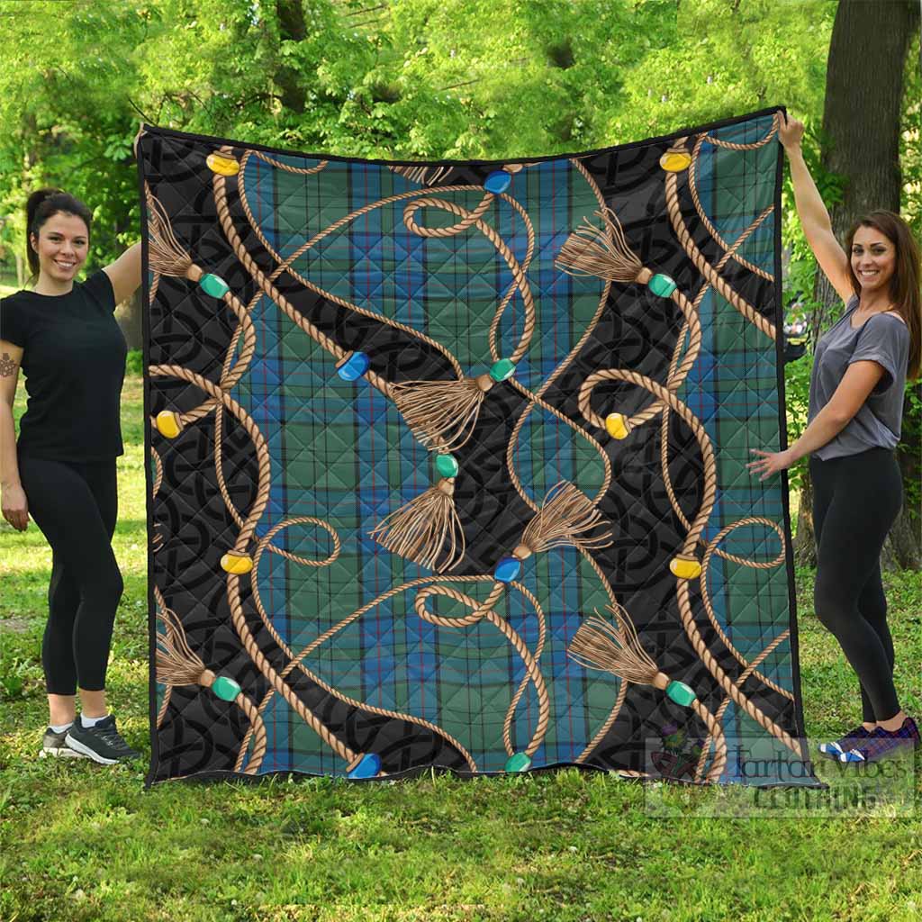 Lockhart Scottish Tartan Twisted Ropes Stylized Premium Quilt - Tartan Vibes Clothing
