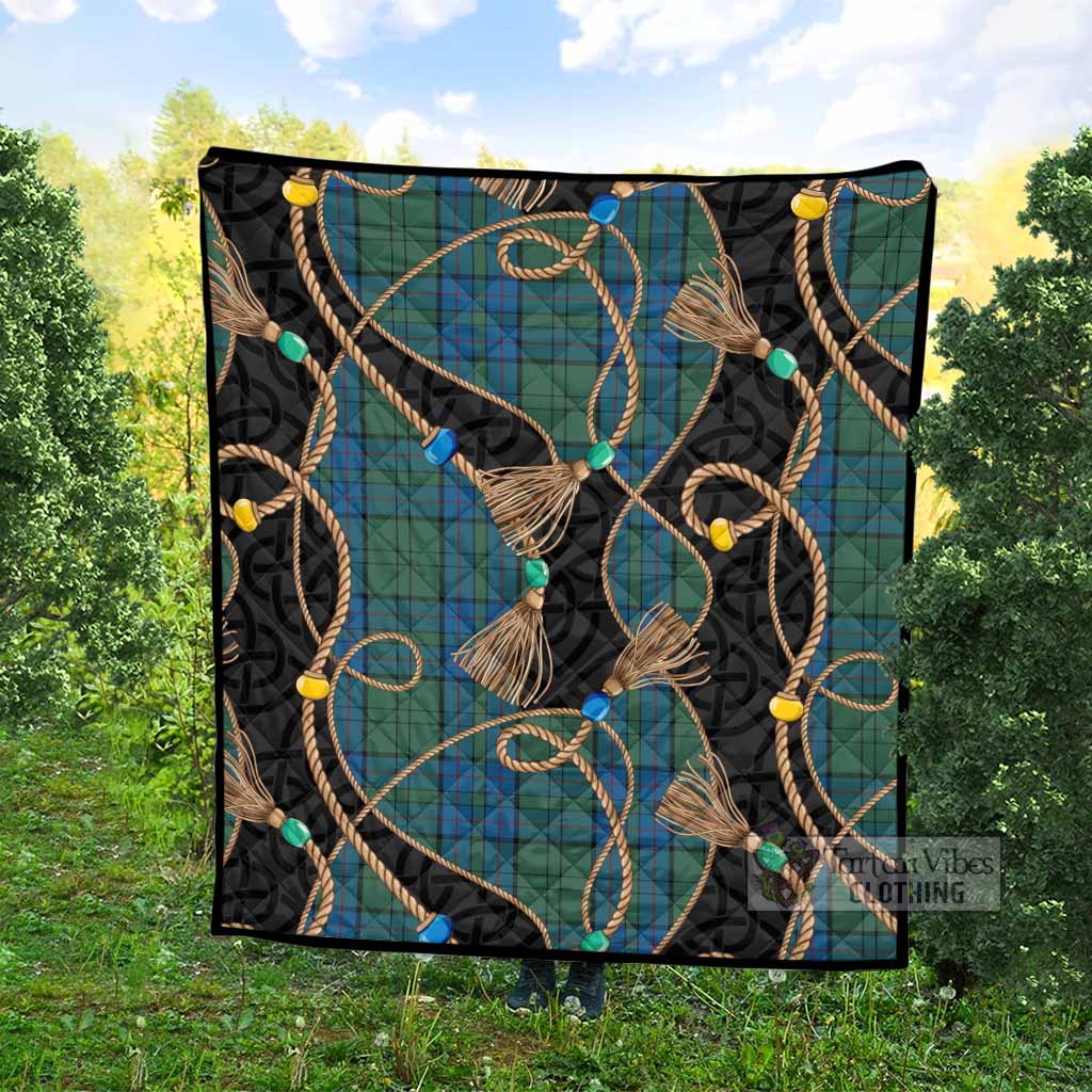 Lockhart Scottish Tartan Twisted Ropes Stylized Premium Quilt - Tartan Vibes Clothing