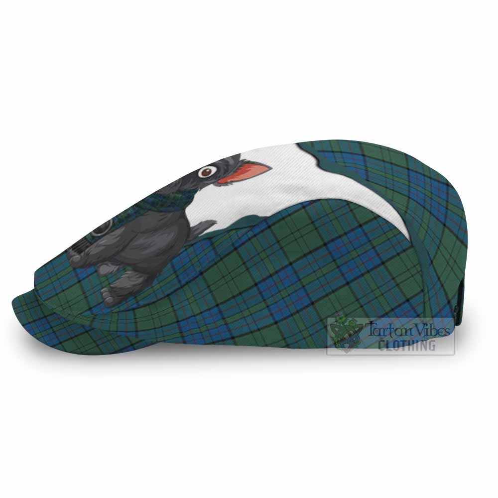 Lockhart Scottish Terrier Tartan Flat Cap, Jeff Cap Thistle Heritage Art - Tartan Vibes Clothing