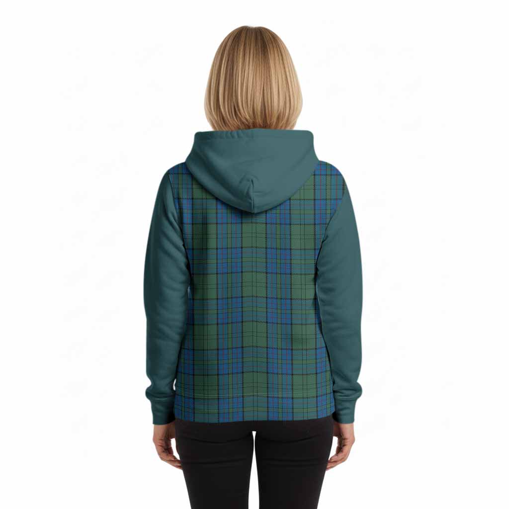 Lockhart Tartan Accent Hoodie with Family Crest