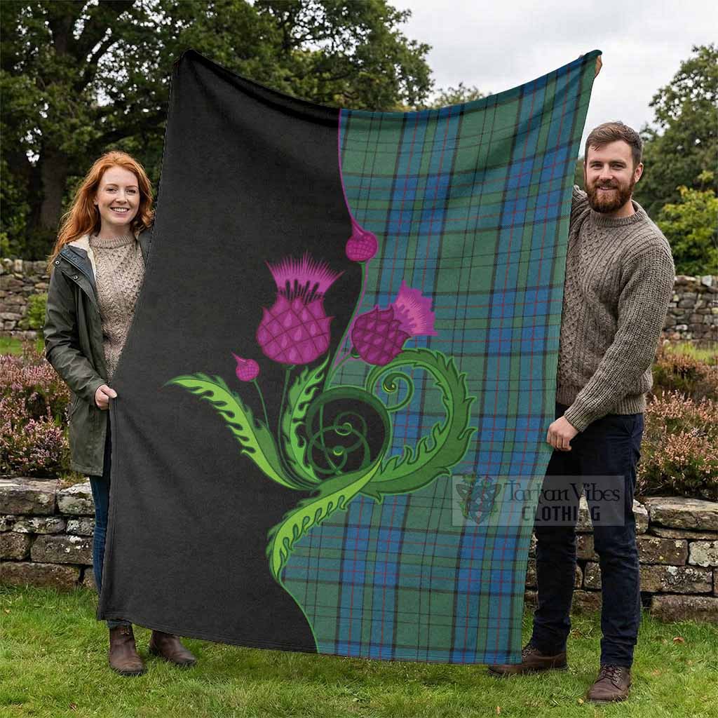 Lockhart Tartan Blanket Traditional Scottish Thistle - Tartan Vibes Clothing