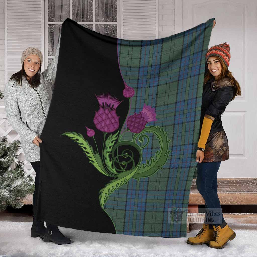 Lockhart Tartan Blanket Traditional Scottish Thistle - Tartan Vibes Clothing