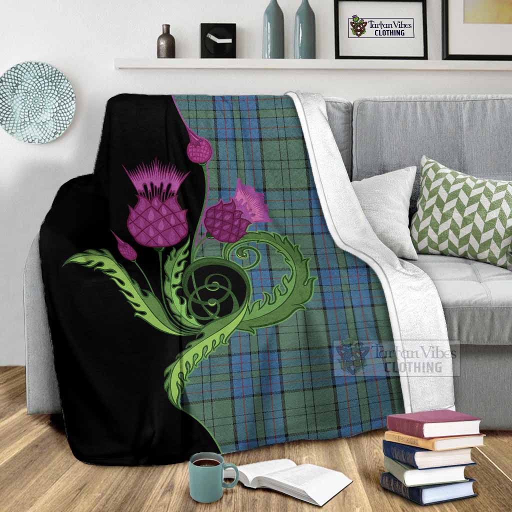 Lockhart Tartan Blanket Traditional Scottish Thistle - Tartan Vibes Clothing