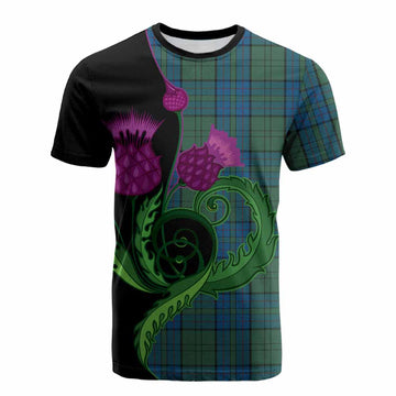Lockhart Tartan Cotton T-shirt Traditional Scottish Thistle